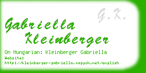 gabriella kleinberger business card